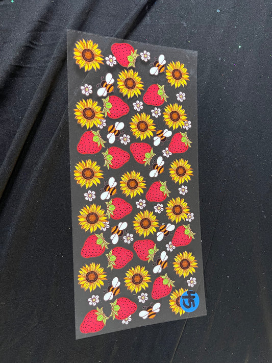 Strawberries, Sunflowers, & Bumble Bees #45